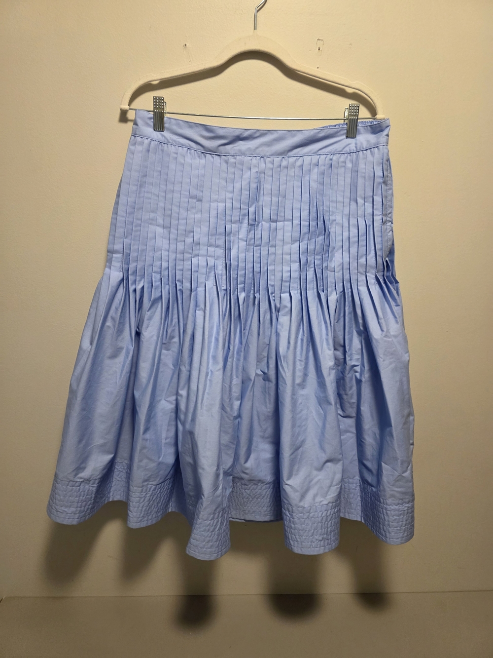 Free Assembly Light Blue Pleated Midi Skirt